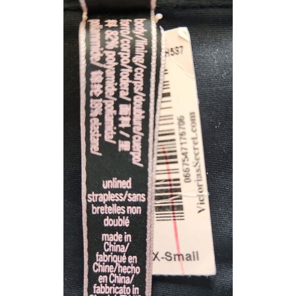 NWT Victorias Secret Black Bra / Top Unlined Bralette Top Strappy Zip Back XS - Picture 6 of 10